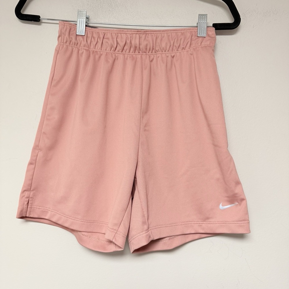 Nike Dri-FIT Womens Athletic Shorts Pink XS Mesh Training Running Pockets